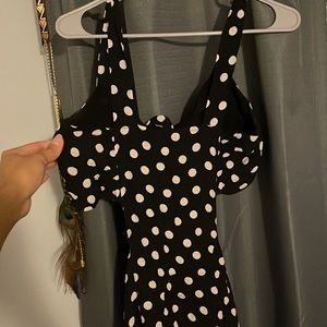 Unique Polla Dot Midi Dress with stunning a open sides & back